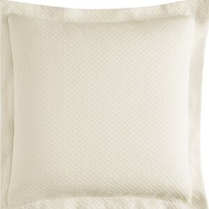 Sferra Tammaro Matelasse EURO SHAM 26"L x 26"W. Ivory